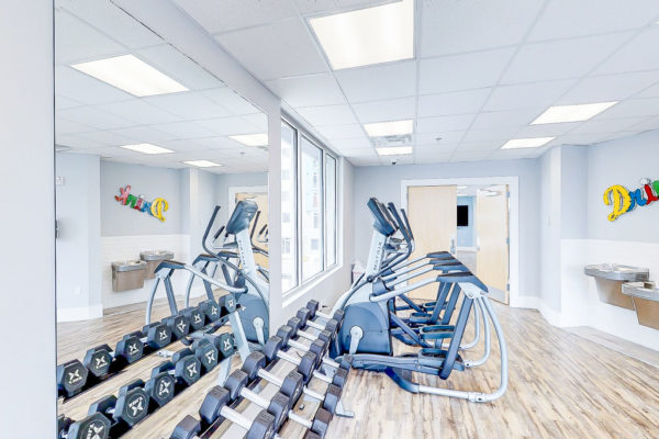 Promenade apartment community fitness center