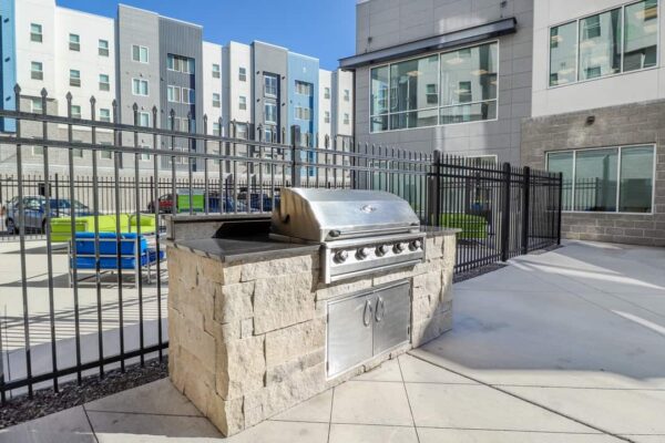 Promenade apartment community bbq area